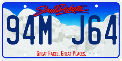 SD license plate 94MJ64