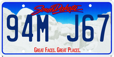 SD license plate 94MJ67