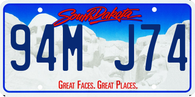 SD license plate 94MJ74
