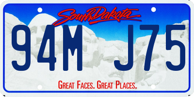 SD license plate 94MJ75