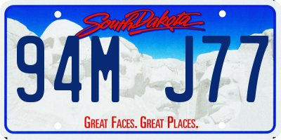 SD license plate 94MJ77