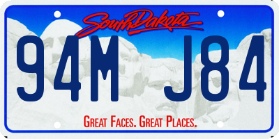 SD license plate 94MJ84