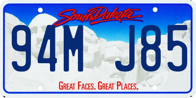 SD license plate 94MJ85