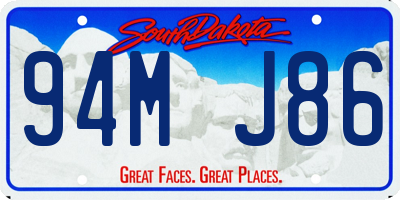 SD license plate 94MJ86