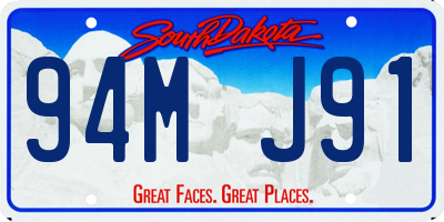 SD license plate 94MJ91