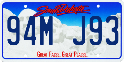 SD license plate 94MJ93