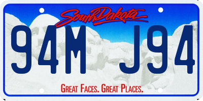 SD license plate 94MJ94