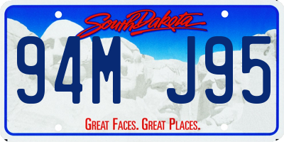 SD license plate 94MJ95