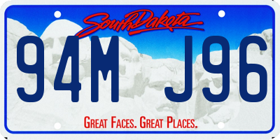 SD license plate 94MJ96