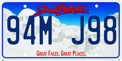 SD license plate 94MJ98