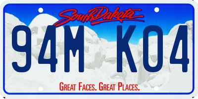 SD license plate 94MK04