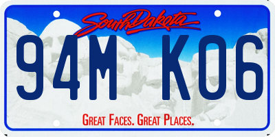 SD license plate 94MK06