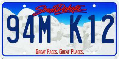 SD license plate 94MK12