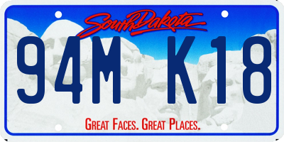 SD license plate 94MK18
