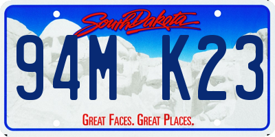 SD license plate 94MK23