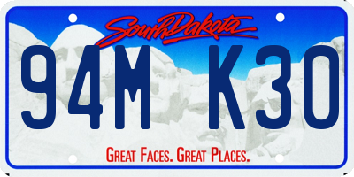 SD license plate 94MK30