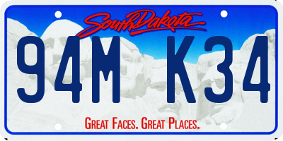 SD license plate 94MK34