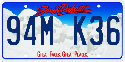 SD license plate 94MK36