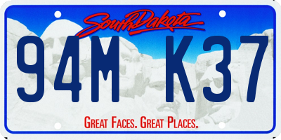 SD license plate 94MK37