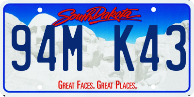 SD license plate 94MK43
