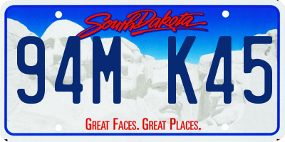 SD license plate 94MK45