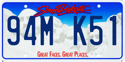 SD license plate 94MK51