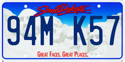 SD license plate 94MK57