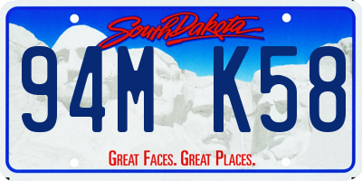 SD license plate 94MK58