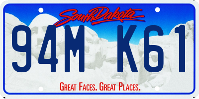 SD license plate 94MK61