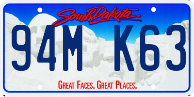 SD license plate 94MK63