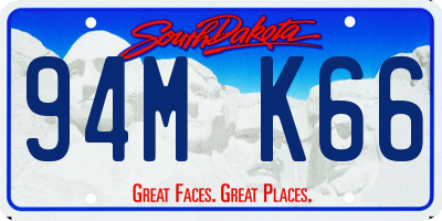 SD license plate 94MK66