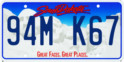 SD license plate 94MK67