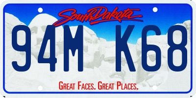 SD license plate 94MK68