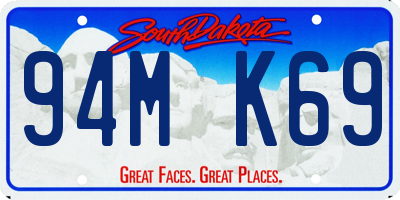 SD license plate 94MK69
