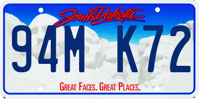 SD license plate 94MK72