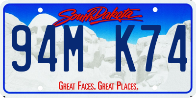SD license plate 94MK74