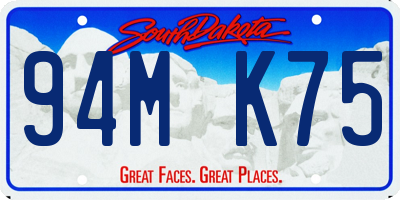 SD license plate 94MK75