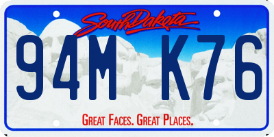 SD license plate 94MK76