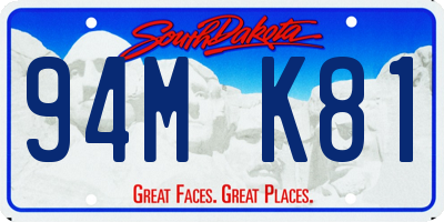 SD license plate 94MK81