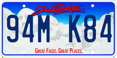 SD license plate 94MK84