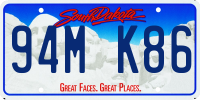 SD license plate 94MK86