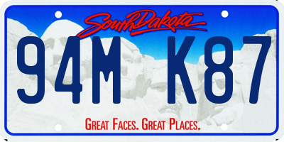 SD license plate 94MK87