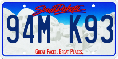 SD license plate 94MK93