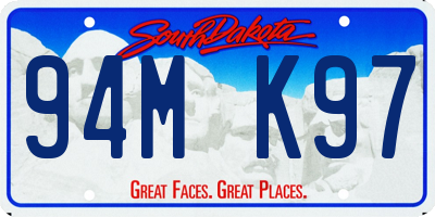 SD license plate 94MK97