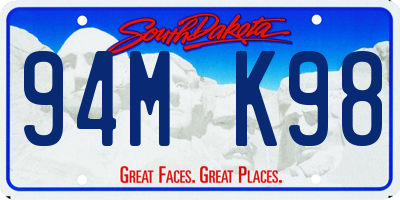 SD license plate 94MK98