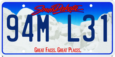 SD license plate 94ML31