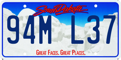 SD license plate 94ML37