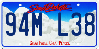 SD license plate 94ML38