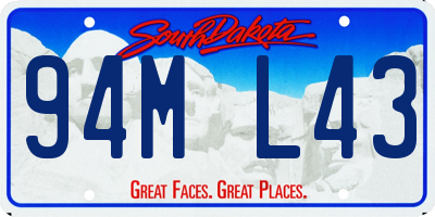 SD license plate 94ML43