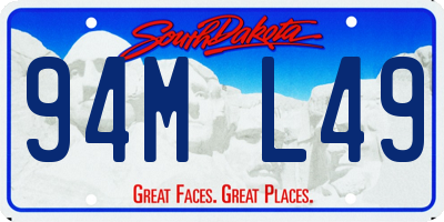 SD license plate 94ML49